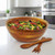 Salad / Serving Bowl, 3-Piece Set, Rubberwood, 14" Bowl + Servers, Chiang Mai Collection