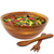 Salad / Serving Bowl, 7-Piece Set, Stained Rubberwood, 10" Bowl + 4 Individual Bowls + Servers, Chiang Mai Collection