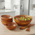 Salad / Serving Bowl, 7-Piece Set, Stained Rubberwood, 10" Bowl + 4 Individual Bowls + Servers, Chiang Mai Collection