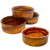 Salad / Serving Bowl, 7-Piece Set, Stained Rubberwood, 13" Bowl + 4 Individual Bowls + Servers, Penang Collection
