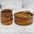 Salad / Serving Bowl, 7-Piece Set, Stained Rubberwood, 13" Bowl + 4 Individual Bowls + Servers, Penang Collection