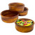 Salad / Serving Individual Bowls, 4-Piece Set, Stained Rubberwood, 7" x 2 1/2", Penang Collection