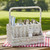 Flatware Caddy - Rectangular, 12" x 7" x 12", Whitewash Collection