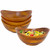 Salad / Serving Individual Bowls, 4-Piece Set, Stained Rubberwood, 7" x 6 1/2" x 3", Boracay Collection