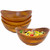 Salad / Serving Bowl, 7 Piece Set, Stained Rubberwood, 11 3/4" Bowl + 4 Individual Bowls + Servers, Boracay Collection