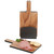 Individual Serving Paddle Trays, 5-Piece Set, Acacia Wood, 10" x 5"