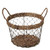 Round Basket, 11 1/2" x 7 1/2", Wired Abaca Collection