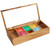 Tea Box, 10 Compartment, Acacia Wood, 15 1/4" x 7 1/2" x 3 3/4" 