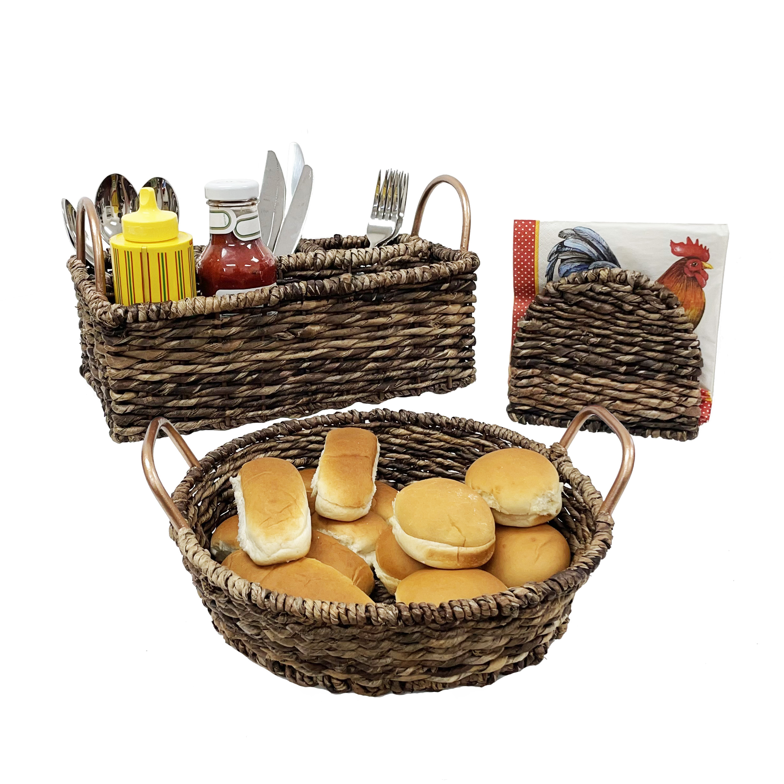 3 Piece Entertaining Set Gold Handle