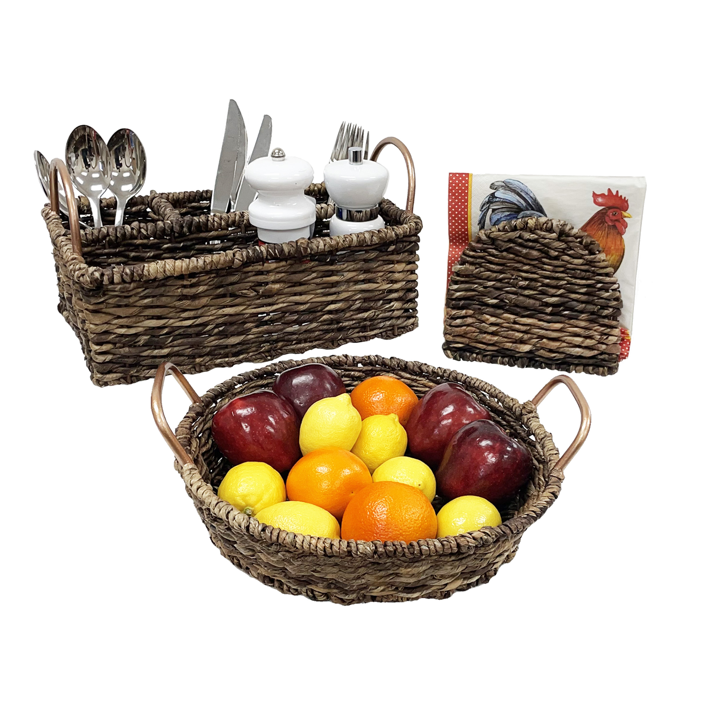 3 Piece Entertaining Set Gold Handle