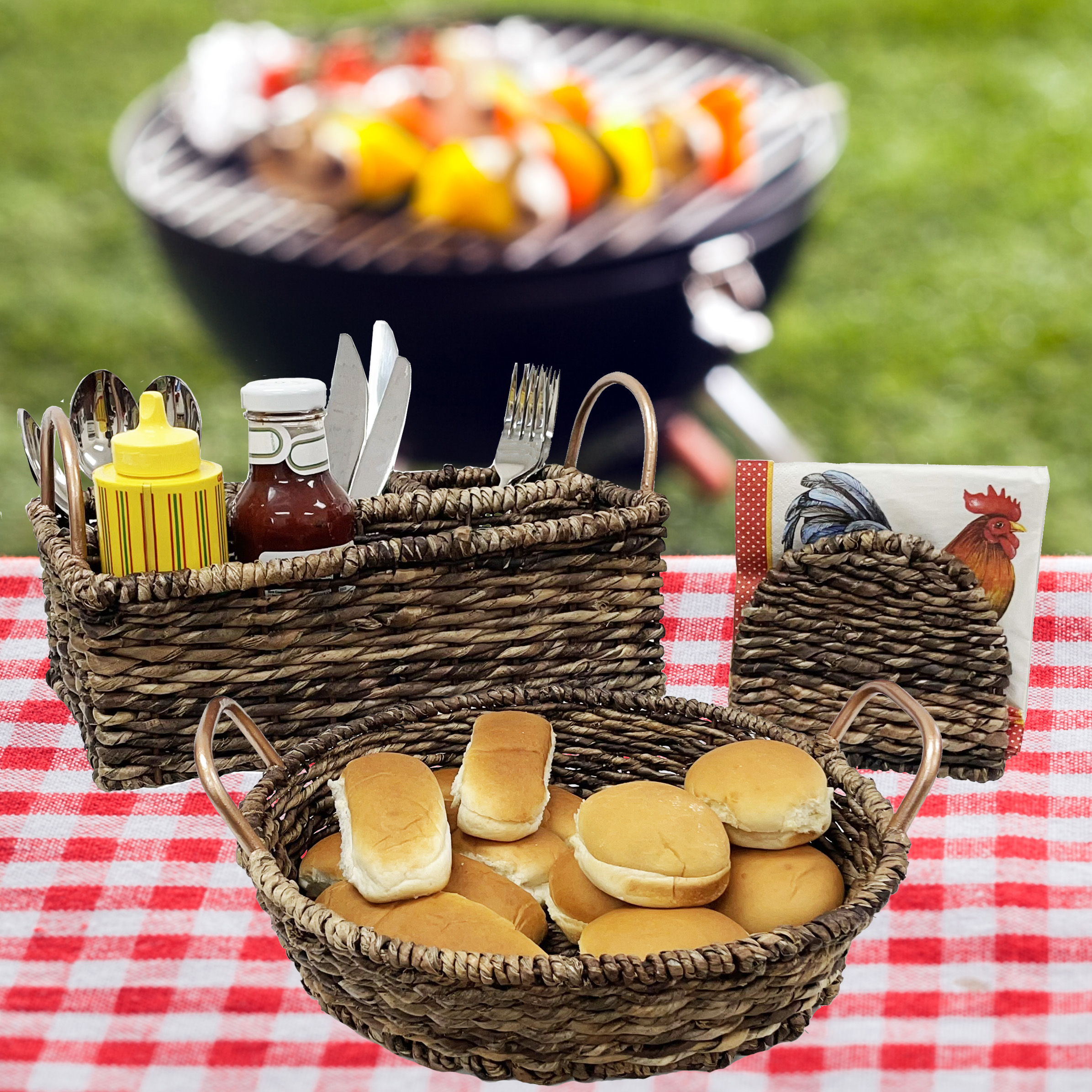 3 Piece Entertaining Set Gold Handle