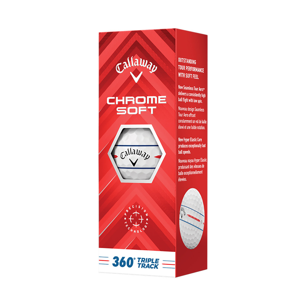 12 Balles de Golf d'Occasion Callaway AAA - Modèle Chrome Soft Triple Track CALLAWAY