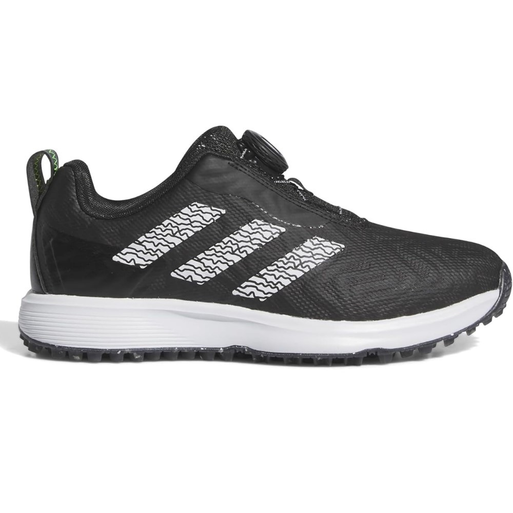Junior Adidas CodeChaos BOA 25 Golf Shoes - Black/White/Lemon