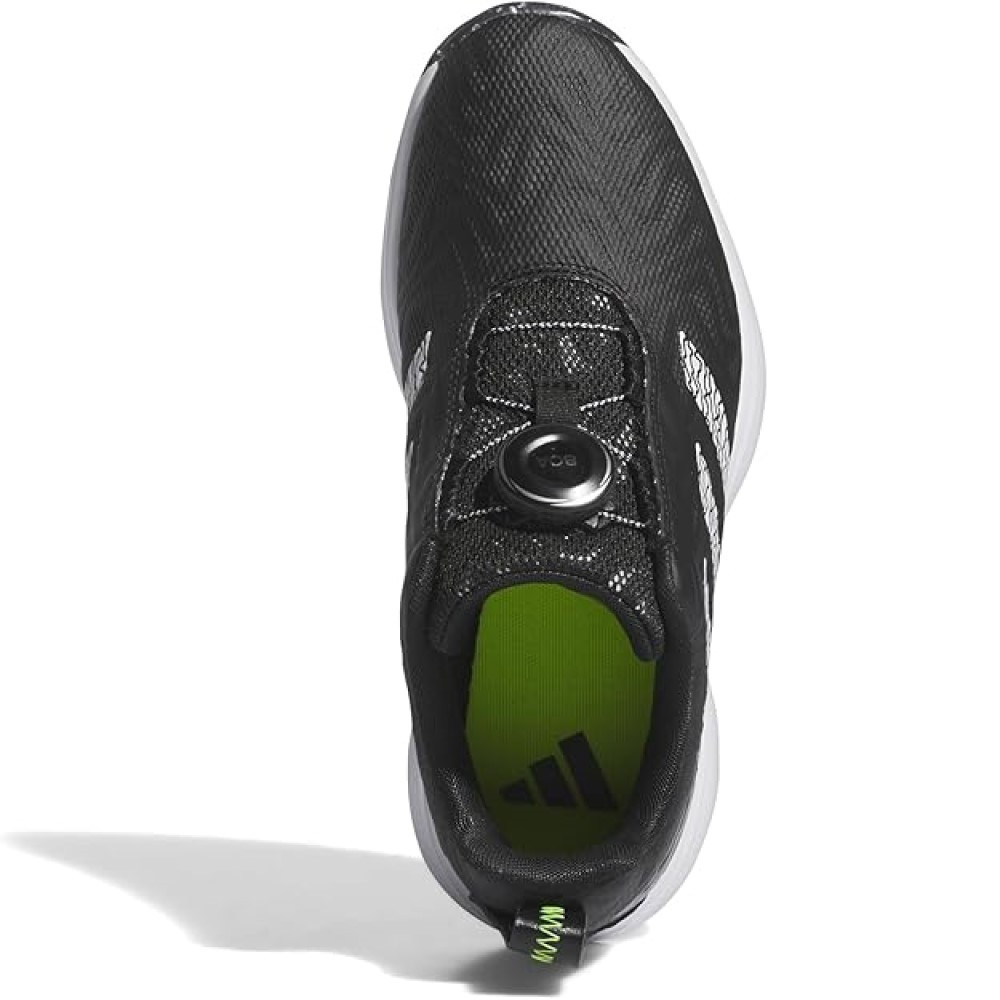 Junior Adidas CodeChaos BOA 25 Golf Shoes - Black/White/Lemon