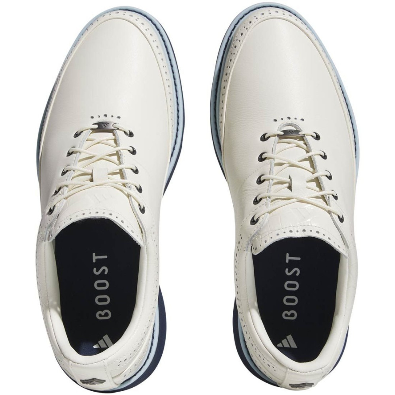 【インソール未使用】adidas golf MC80 スパイクレスシューズ白/緑 Adidas MC80 Spikeless Golf Shoes - White/Silver/Collegiate
