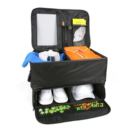 Intech Golf Trunk Organizer Double Row Black - Maple Hill Golf