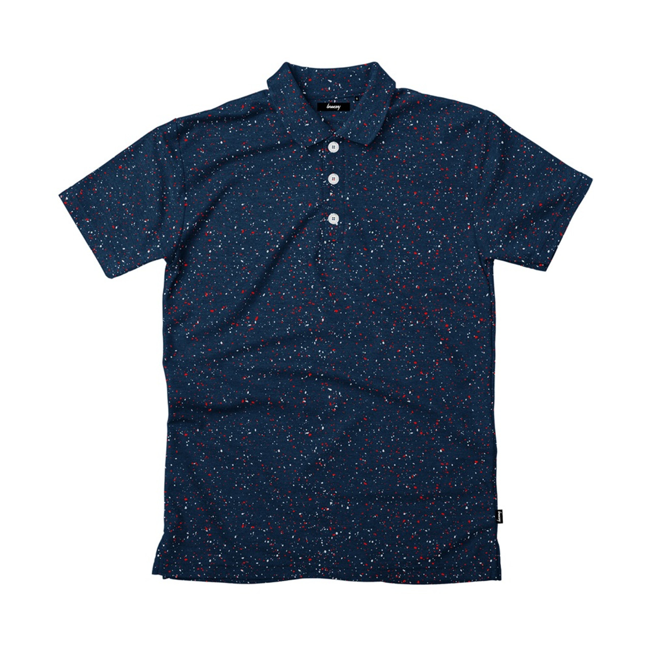 FR2 GOLF polo shirt ブルー 半袖 Head Men's Two-Tone Dot Print Polo Golf Shirt - GolfEtail.com
