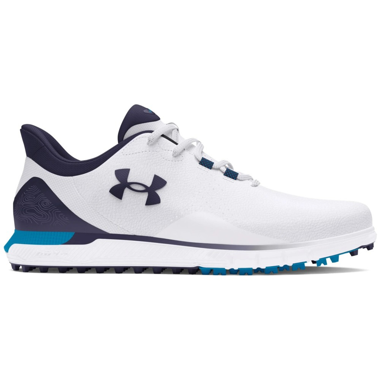 Under Armour HOVR ゴルフシューズ ホワイト/ブルー　鋲付き Under Armour HOVR ゴルフシューズ ホワイト/ブルー 鋲付き