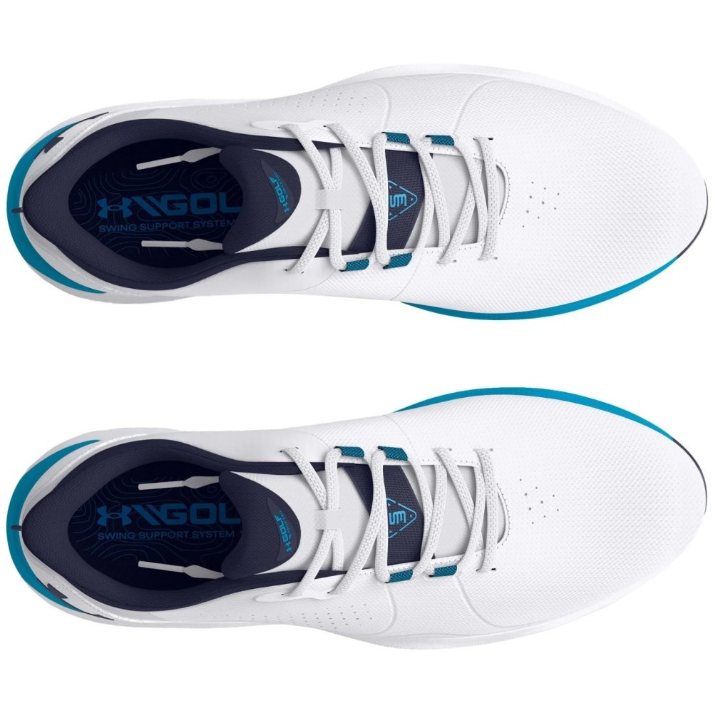 Under Armour Men's Drive Pro Golf Shoes White/Blue - Maple Hill Golf
