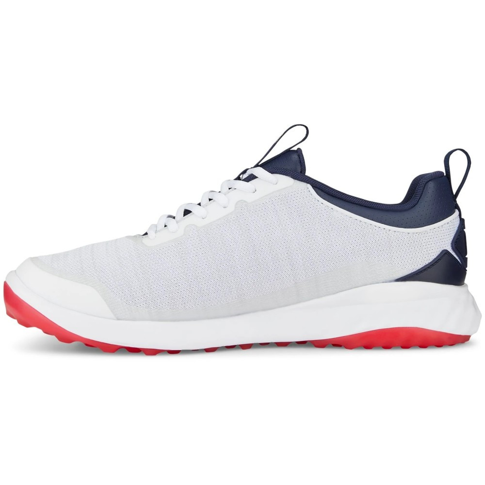 Puma Men's Fusion Pro Golf Shoes - White/Navy/Red - Maple Hill Golf