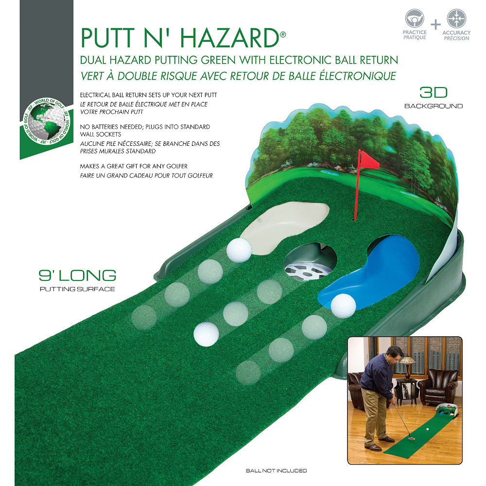 JEF World of Golf Putt N' Hazard Putting Mat - Maple Hill Golf