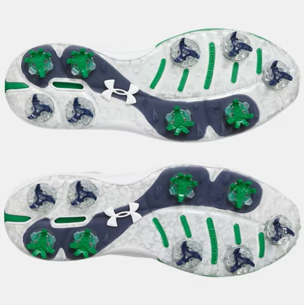 Under Armour Men's Drive Pro LE Golf Shoes White/Kelly Green