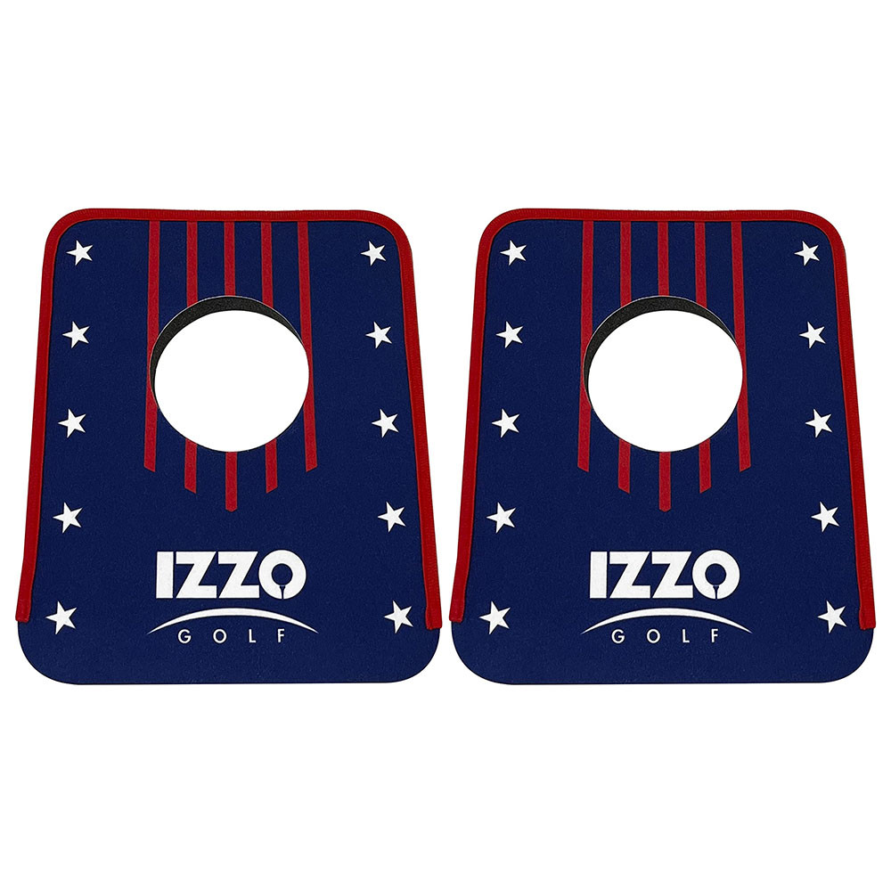 Izzo Mini Putting Cup Square Mats - Red, White & Blue - Maple Hill