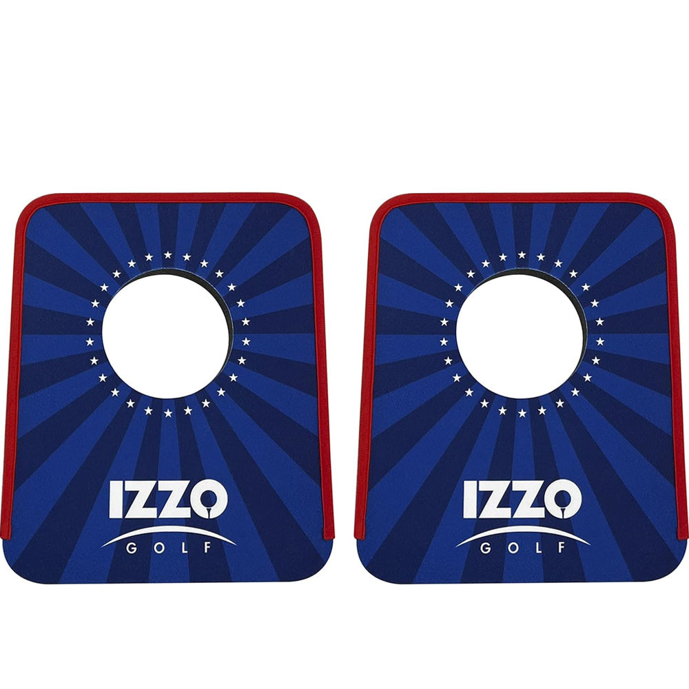 Izzo Mini Putting Cup Square Mats - Red, White & Blue - Maple Hill