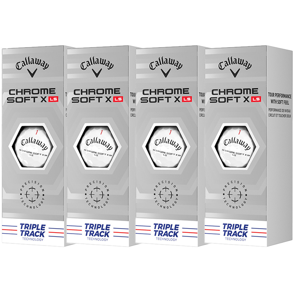 Callaway Chrome Soft X LS Triple Track White Sleeved Golf Balls - Prior Gen