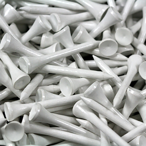 Zero Friction Golf Wood Tees - Natural & White