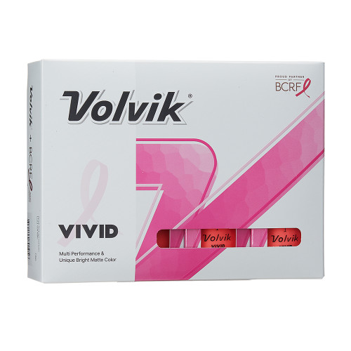 Volvik Vivid BCRF Pink Golf Balls