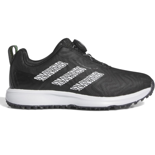 Junior Adidas CodeChaos BOA 25 Golf Shoes - Black/White/Lemon