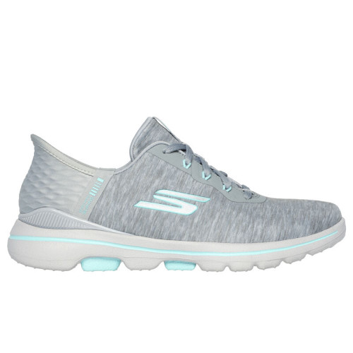 Skechers Women's Go Golf Walk 5 Slip Ins Golf Shoes - Gray/Aqua