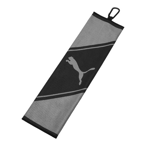 Puma Tri-Fold Golf Towel - Black / Grey