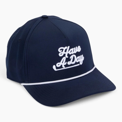 Breezy Have A Day Rope Snapback Hat - Navy / White