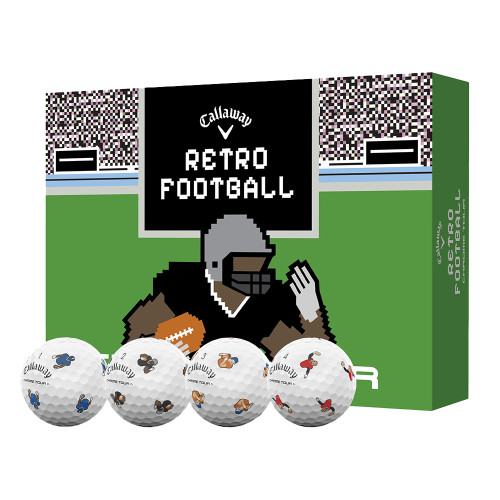 Callaway Chrome Tour Retro Football White Golf Balls
