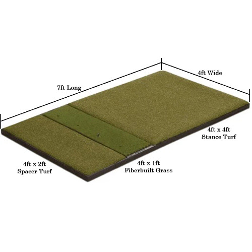 Indoor Golf Shop Fiberbuilt 4' x 7' Single Sided Studio Golf Mat