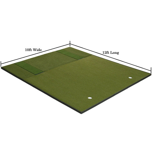 Indoor Golf Shop Fiberbuilt 10' x 12' Double Hitting Combo Golf Mat