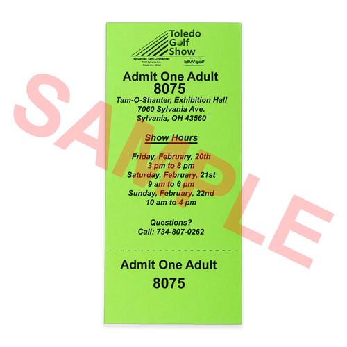 2026 Toledo Golf Show Advanced Tickets