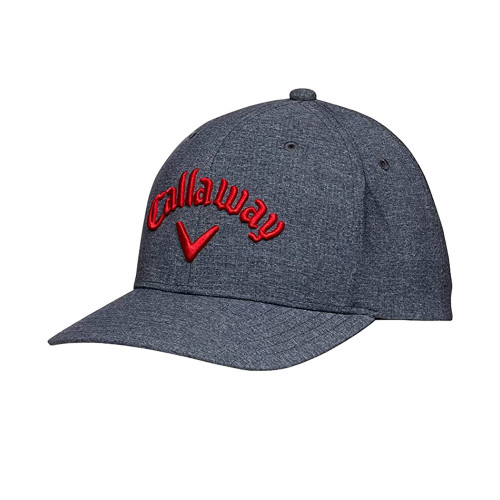 Callaway Performance Pro No Logo Adjustable Hat - Heather Grey / Red