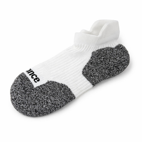 New Balance Cushioning No Show Socks White/Grey Size 3-5.5