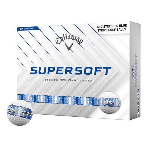 Callaway Supersoft Distressed Blue Stripe Golf Balls