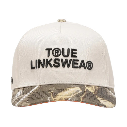 True Linkswear Trademark Twill Snapback Hat - Bone / Camo