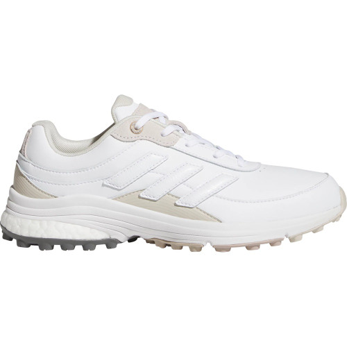 Adidas Women's Zoysia Spikeless Golf Shoes - White/White/Aluminum