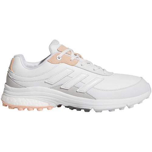 Adidas Women's Zoysia Spikeless Golf Shoes - White/Coral