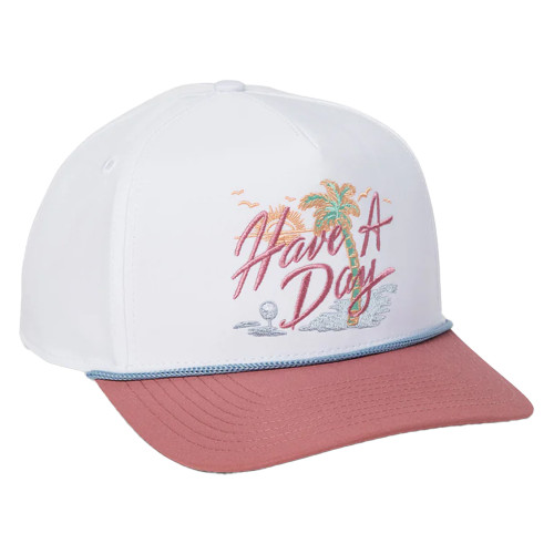 Breezy Have A Vice Day Rope Snapback Hat - White
