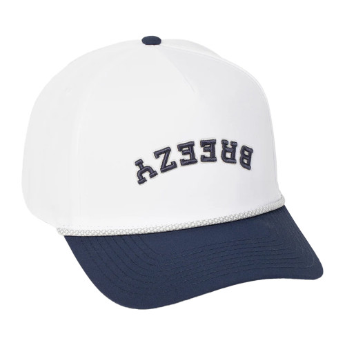 Breezy Flipped Breezy Rope Snapback Hat - Navy