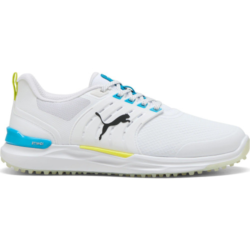 Puma Men's Ignite Elevate 2 Golf Shoes - White/Blue/Apple