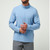 NEW Men's TravisMathew The Heater 1/4 Zip Heather Blue 2XL