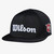 Wilson Tour Flat Brim Adjustable Hat - Black / White
